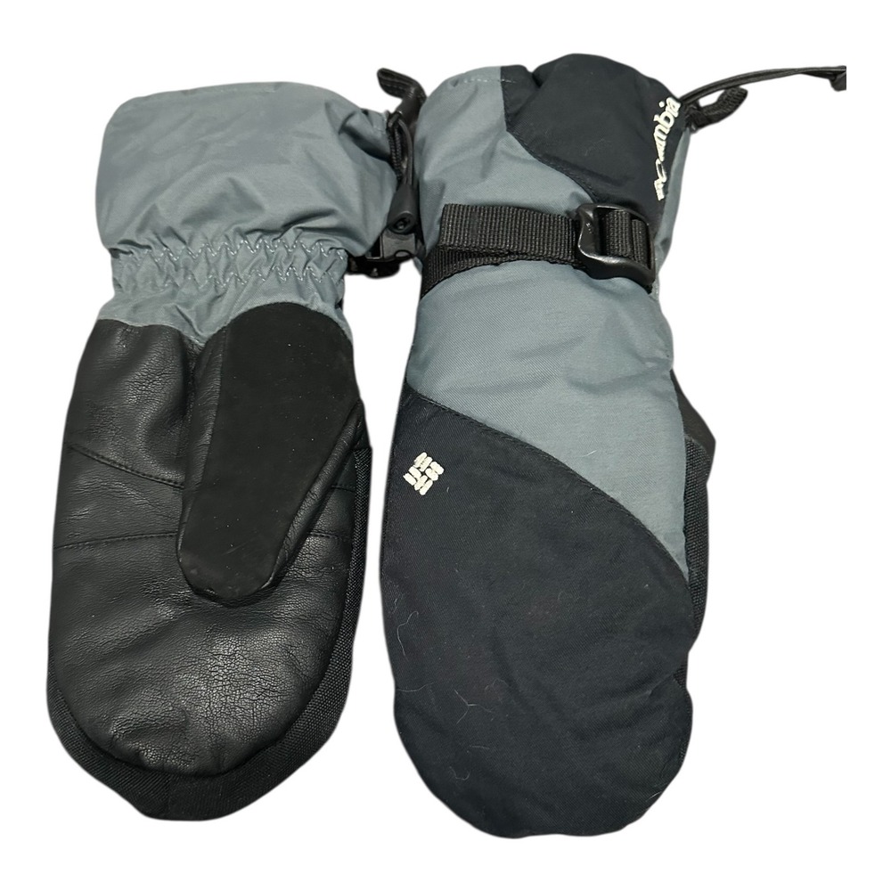 Columbia Omni-Tech Mittens Size Medium Black Gray Insulated Ski Snow